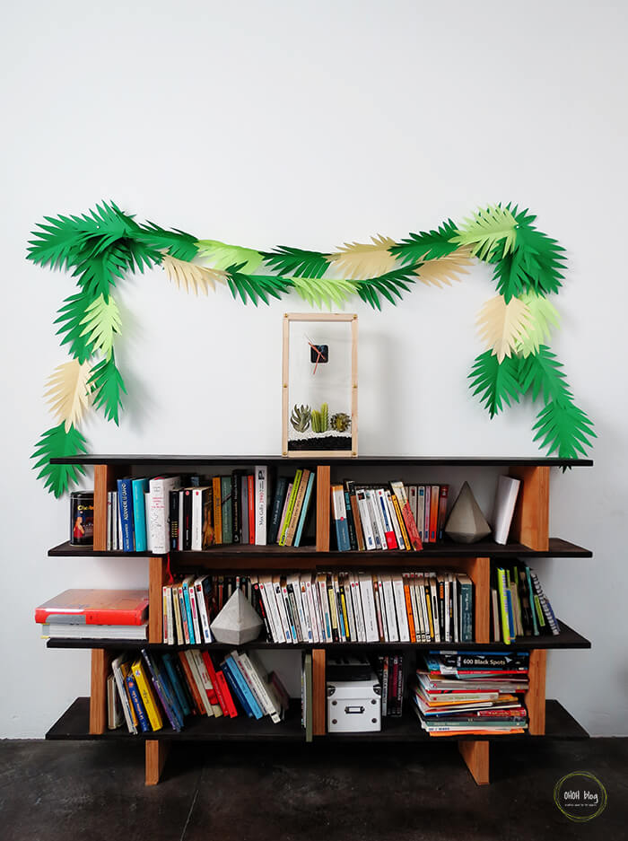 DIY Tropical Green Leaves Garland