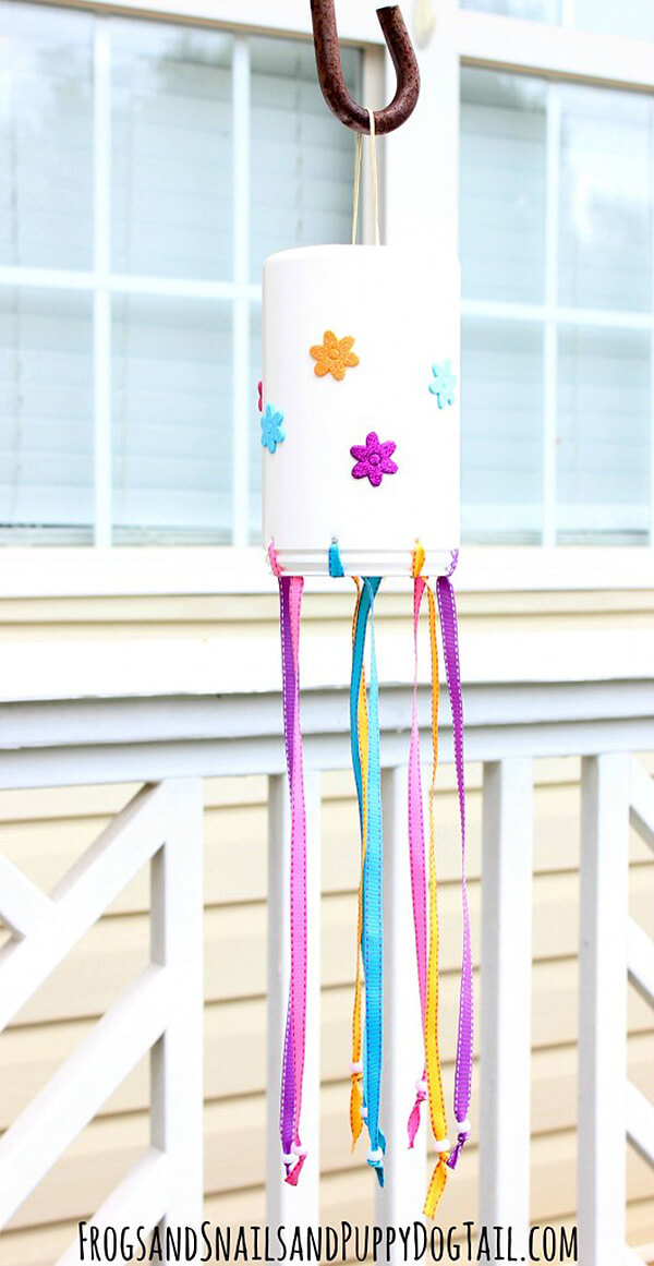 Cute and Creative Ribbon and Flowered Windsock