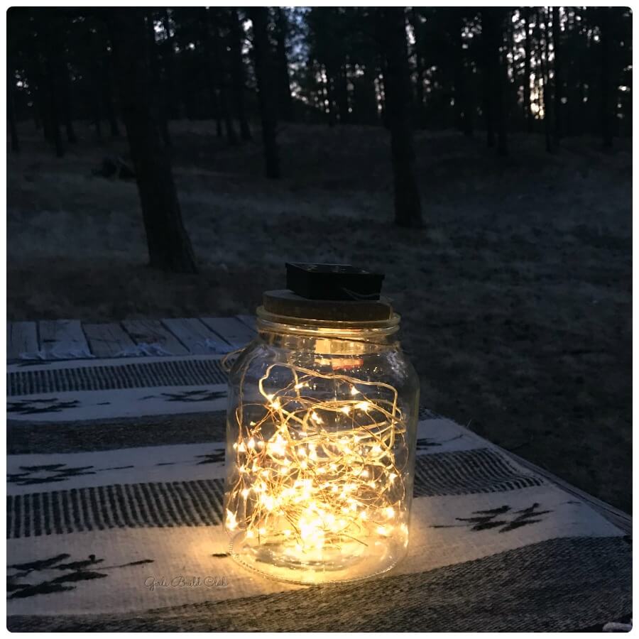 Solar Powered Twinkle Light Large Jar Decoration