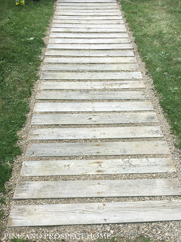 Wooden Railroad Style and Gravel Garden Path