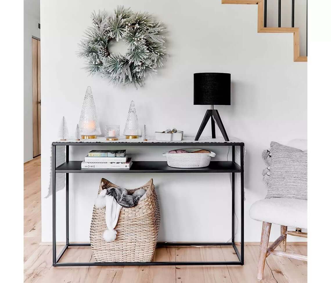 Space Saving All-Black Console Table