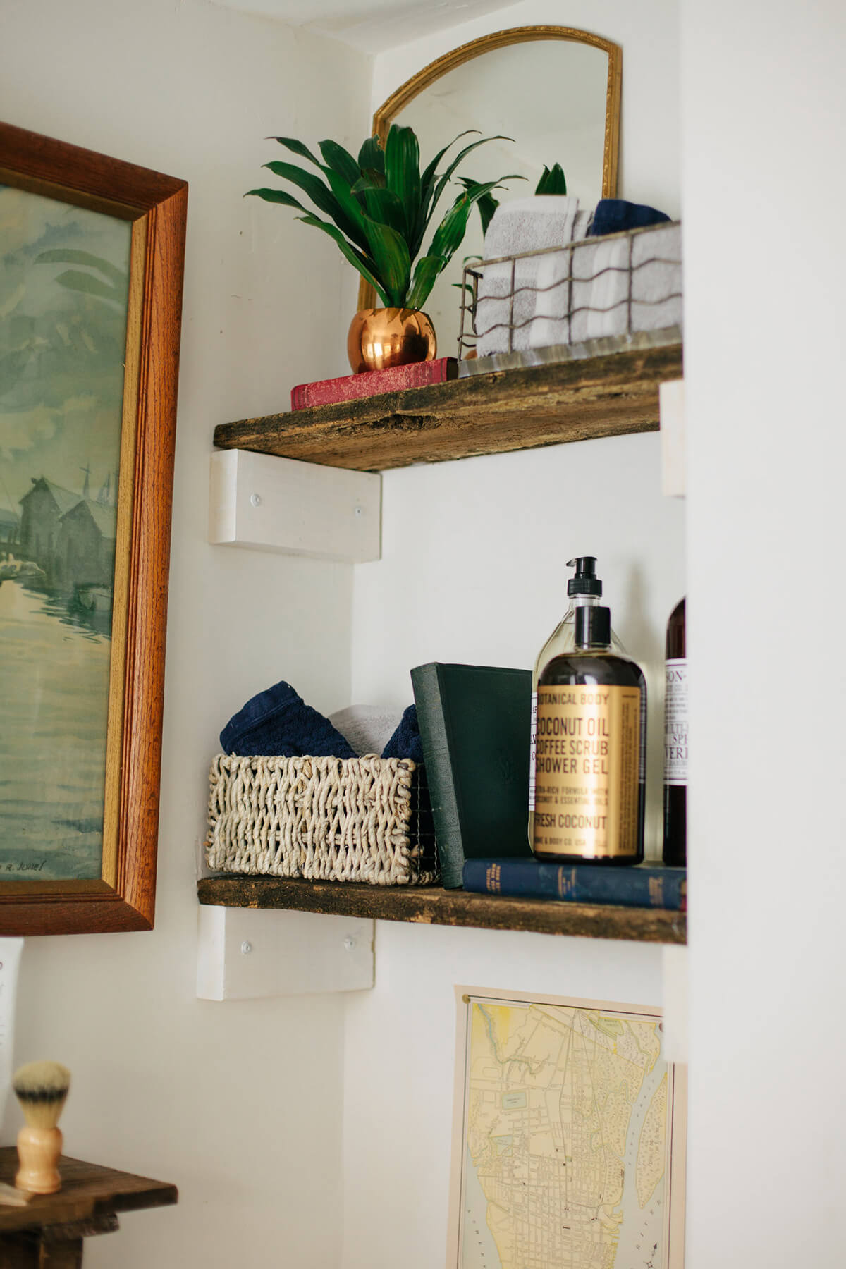 Simple and Stylish Barn Wood Nook Shelving