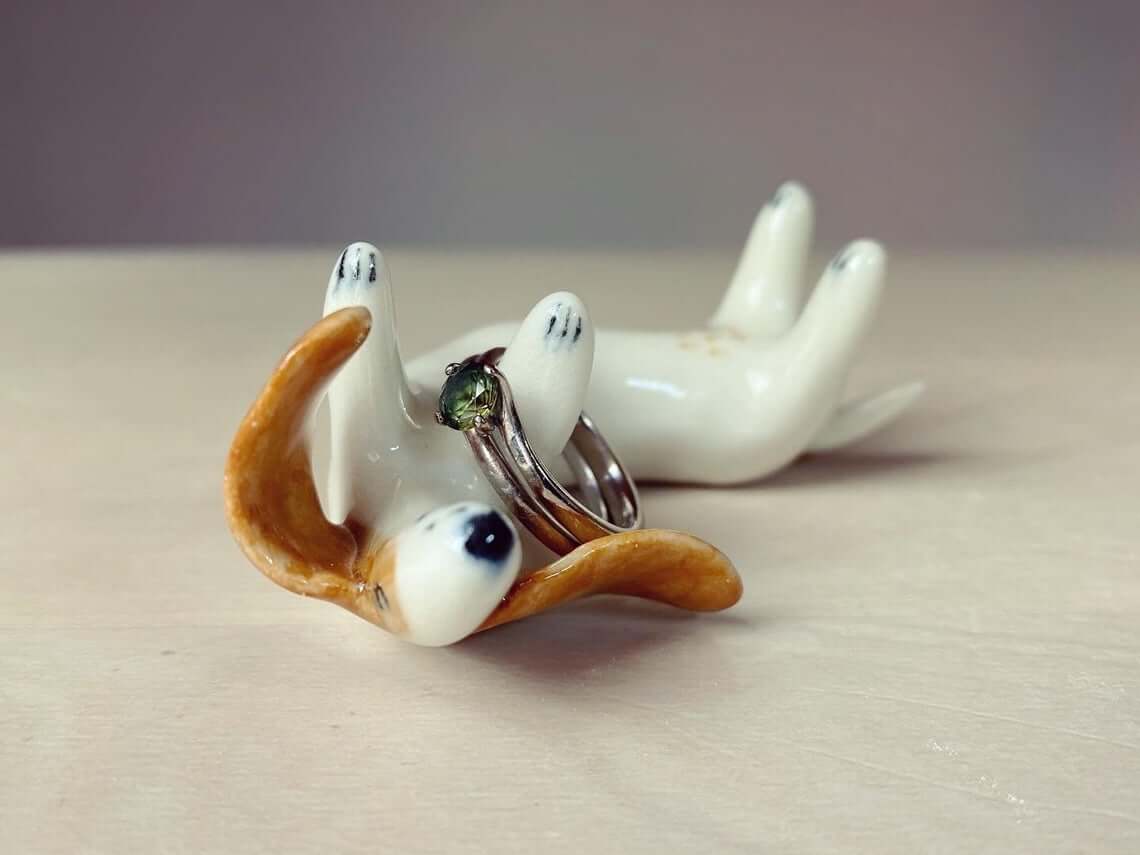 Jack Russell Terrier Ceramic Ring Holder