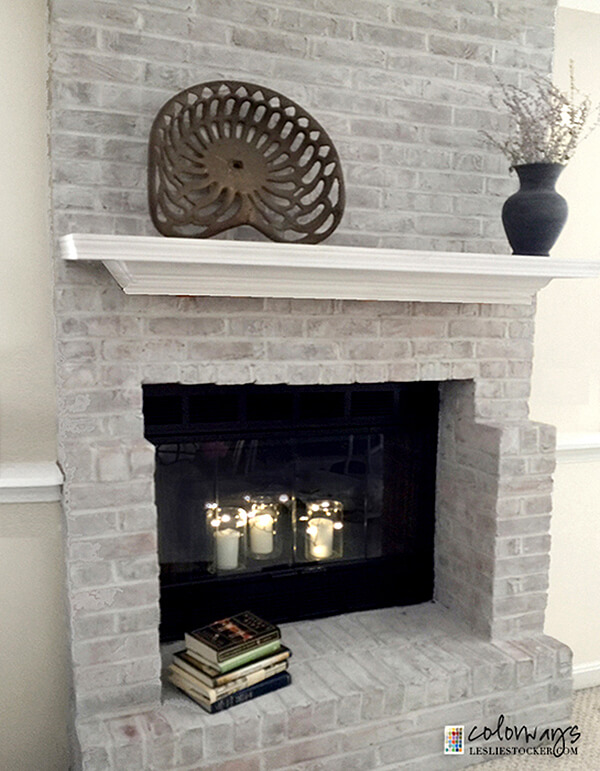 Traditional Meets Modern in this White Fireplace