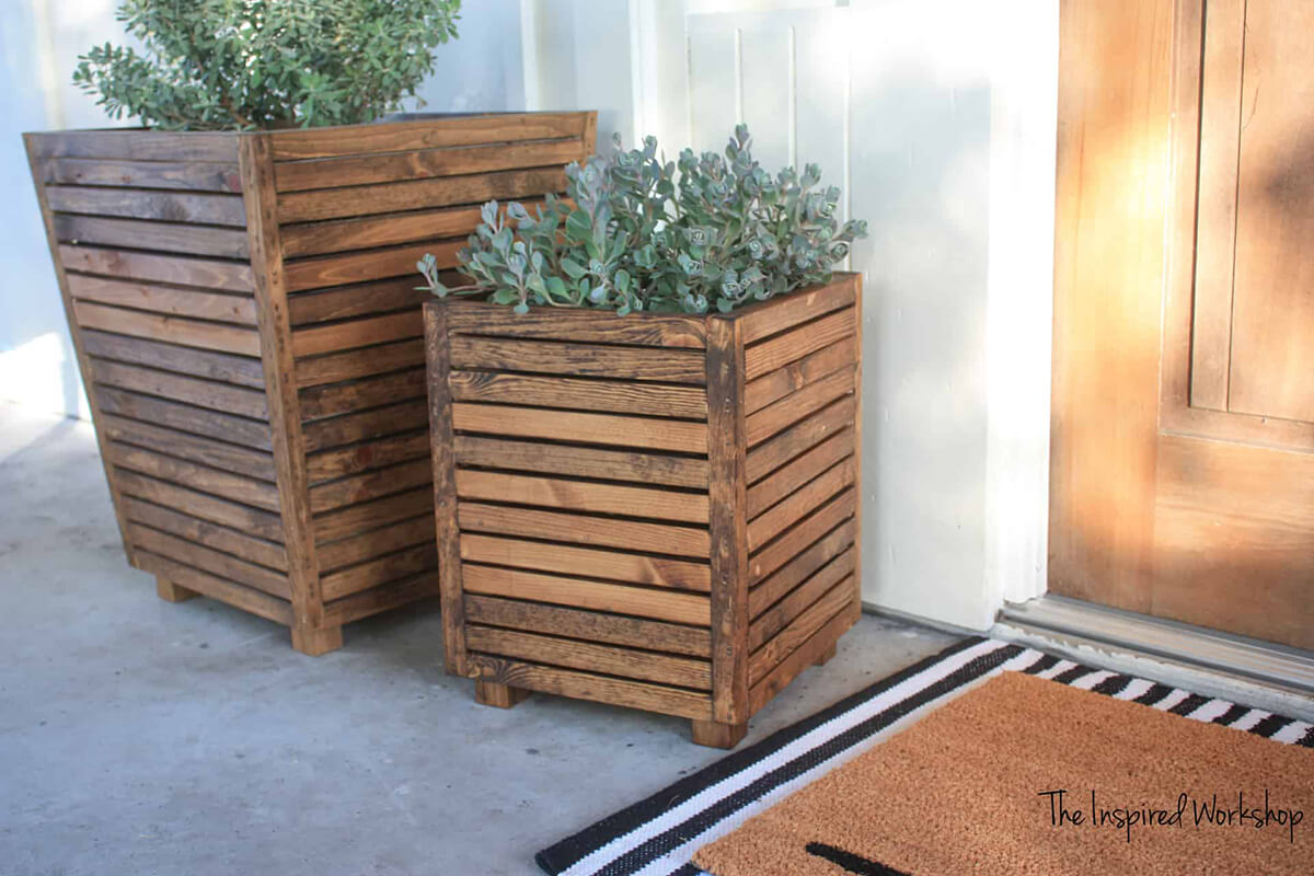 Repurposed Wooden Crates for Outdoor Plants