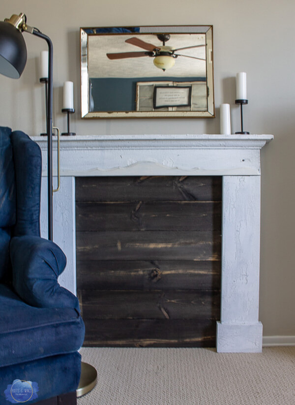 Boarded Up and Beautiful Faux Fireplace