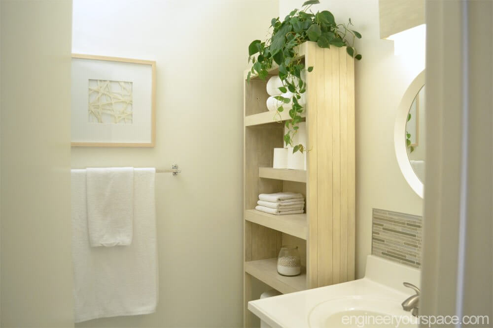 Bookshelf Bathroom Storage for Easily Accessible Necessities