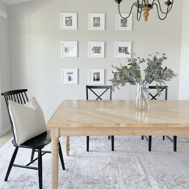 Attractive Rustic Farmhouse Herringbone Table