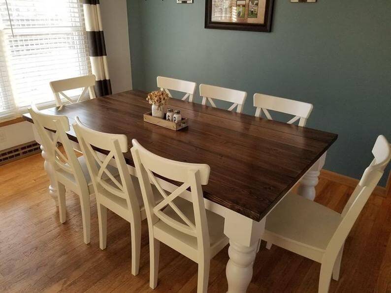 Stylish Chunky Farmhouse Dining Table