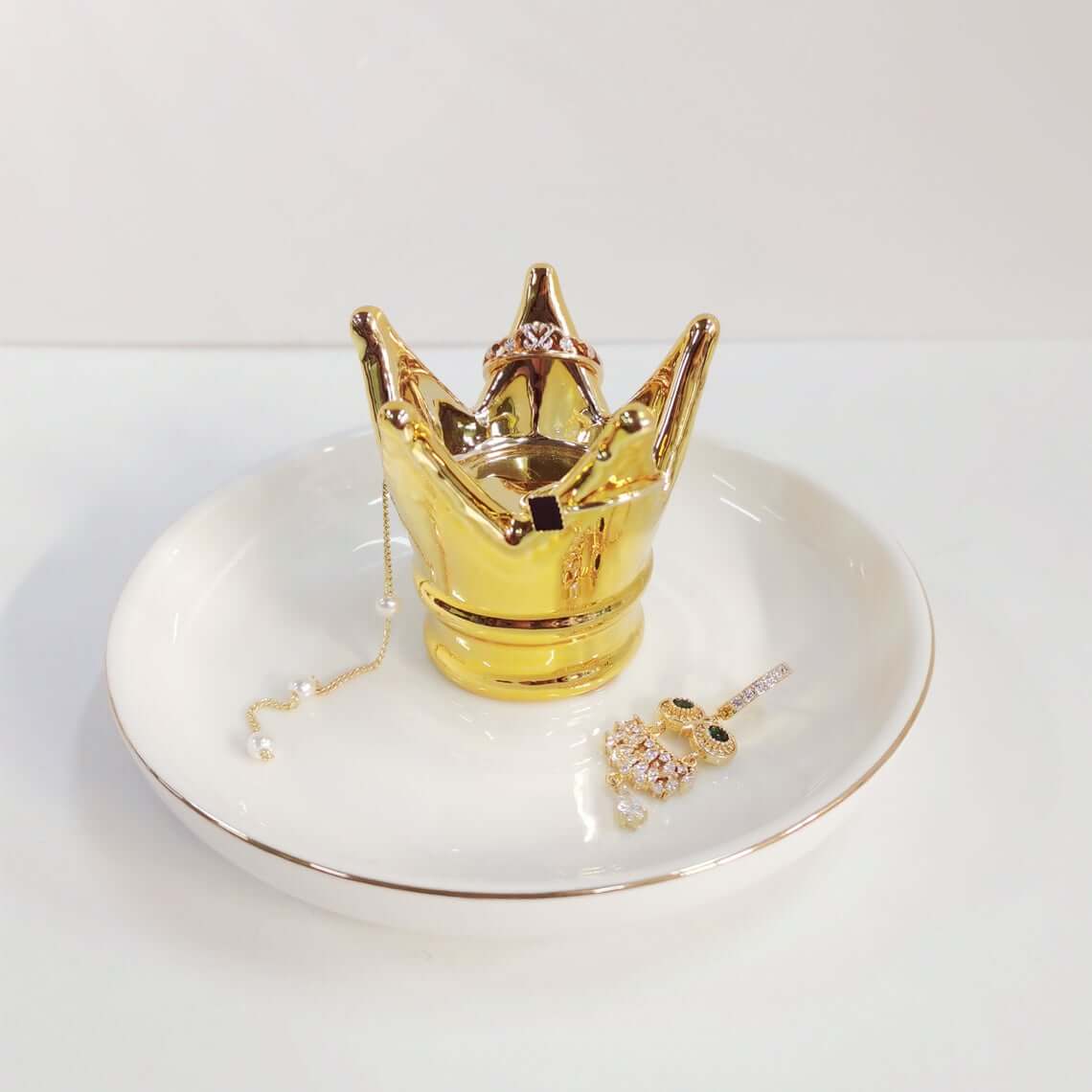 Royalty-Inspired Crown Ring Holder