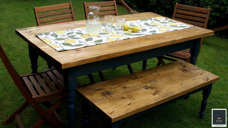 Unique Rustic Farmhouse Table Set