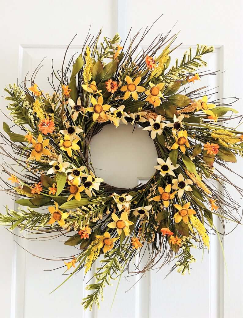 Beautiful Flower Berry Summer Wreath