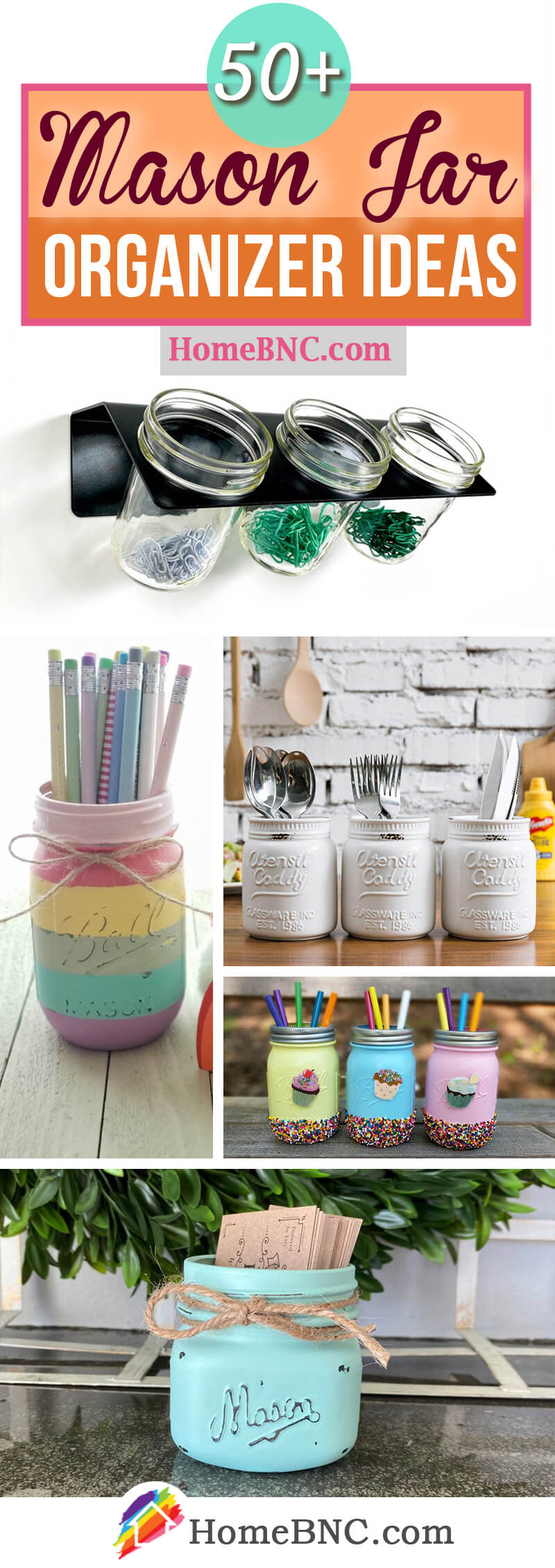 Mason Jar Organizer Ideas