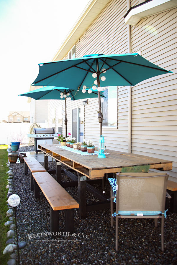 Extra Long Pallet Picnic Table