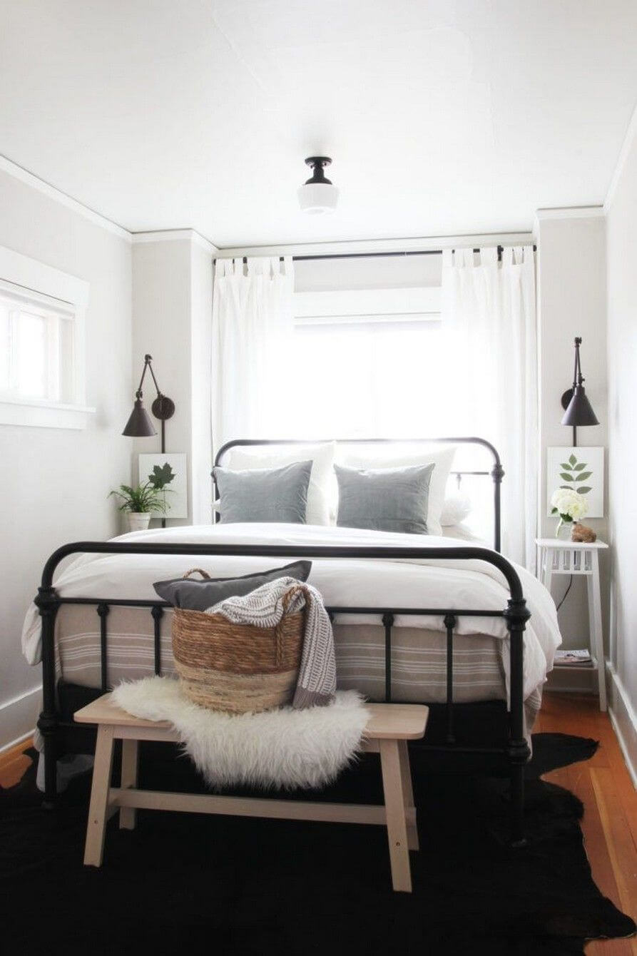 Long & Narrow Bedroom Flooded with Natural Light