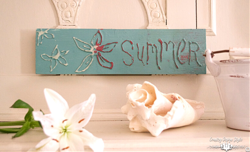 Vintage Country Blue DIY Summer Sign