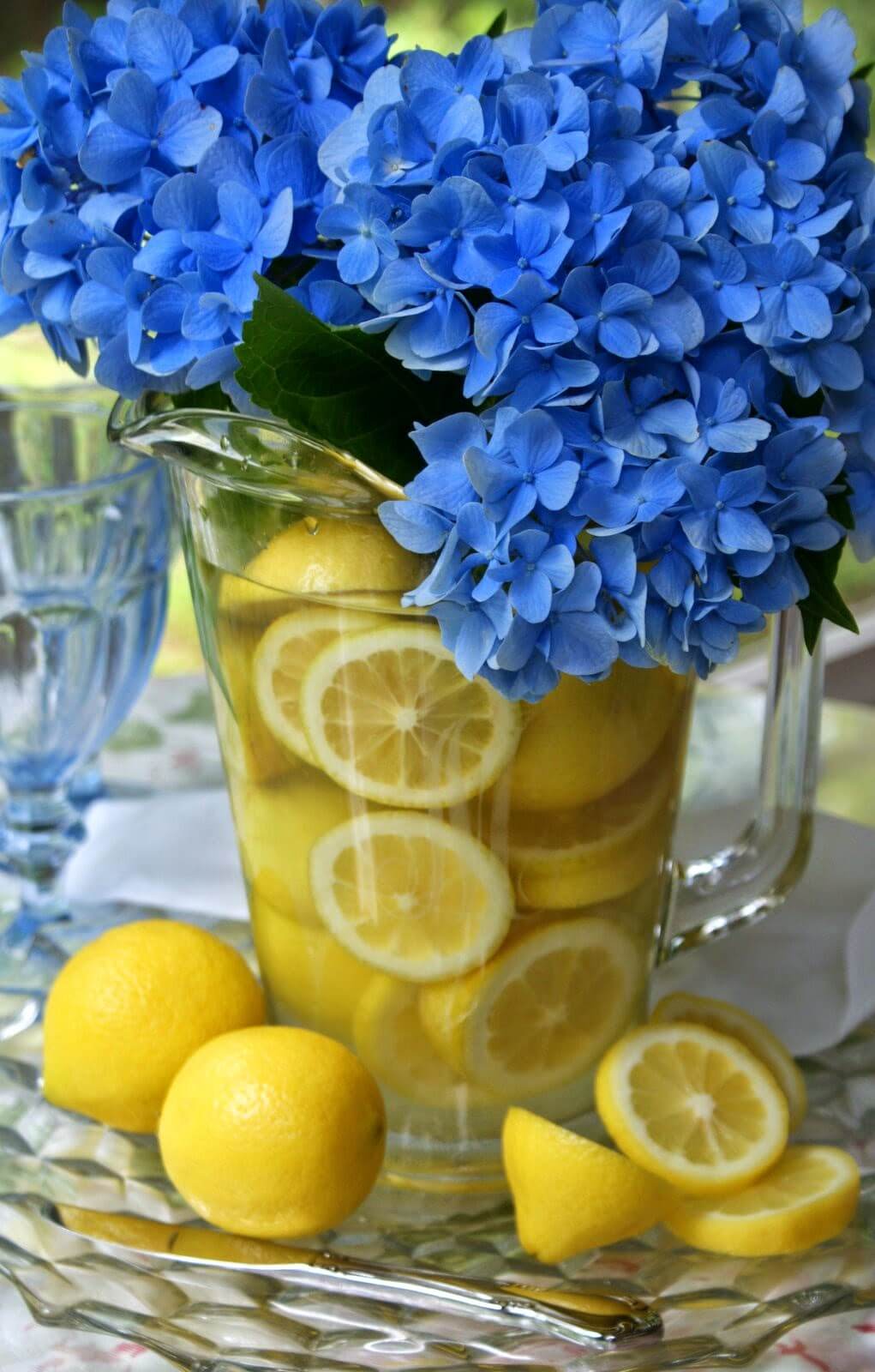 Zesty Lemon Pitcher Summer Flower Vase