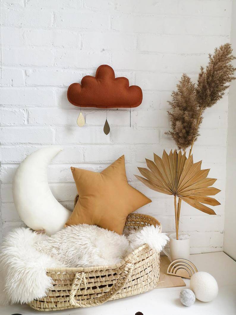 Rust Cloud decor, Cloud Nursery decor