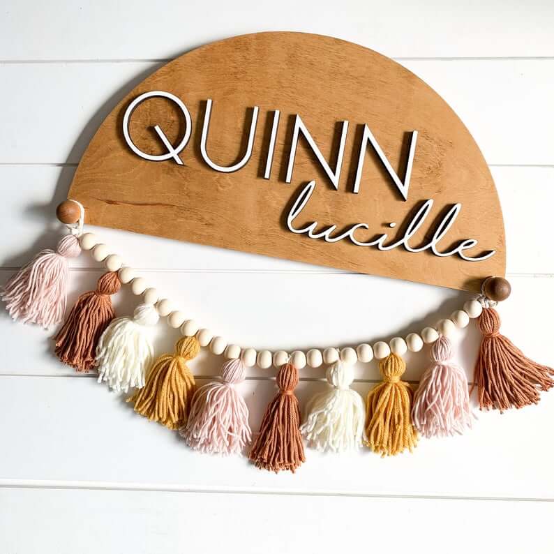 Modern Boho Baby Style Sign