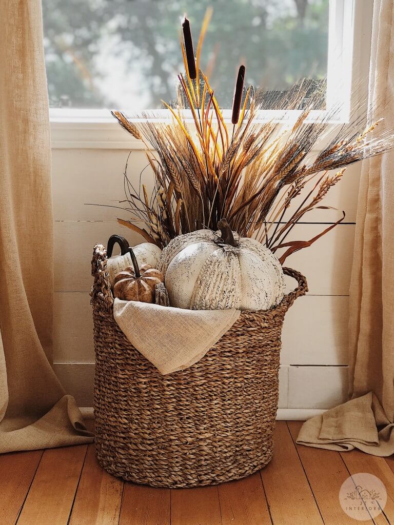 Stylish Fall Woven Basket Décor