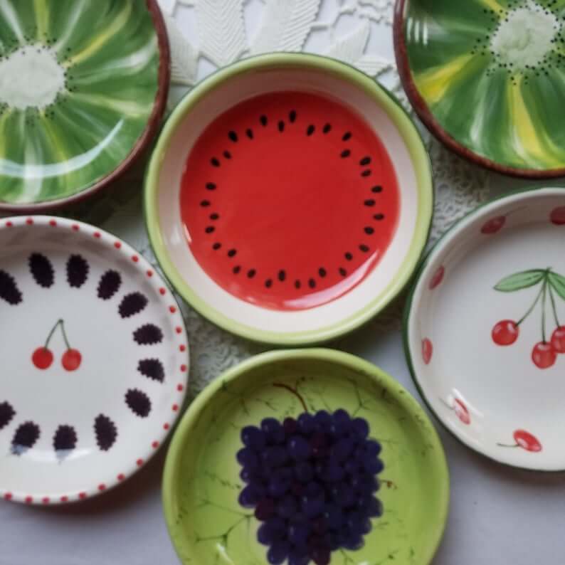 Bright and Colorful Fruit Dish Bowls