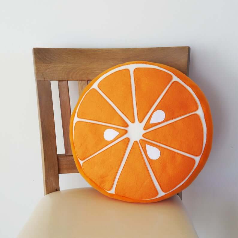 Cute Handmade Orange Fruit Pillow