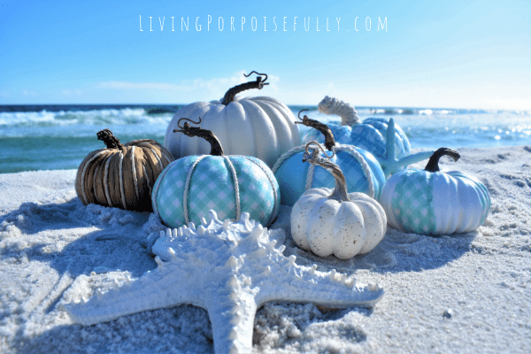 Cool and Coastal Sea Lover's Painted Pumpkins