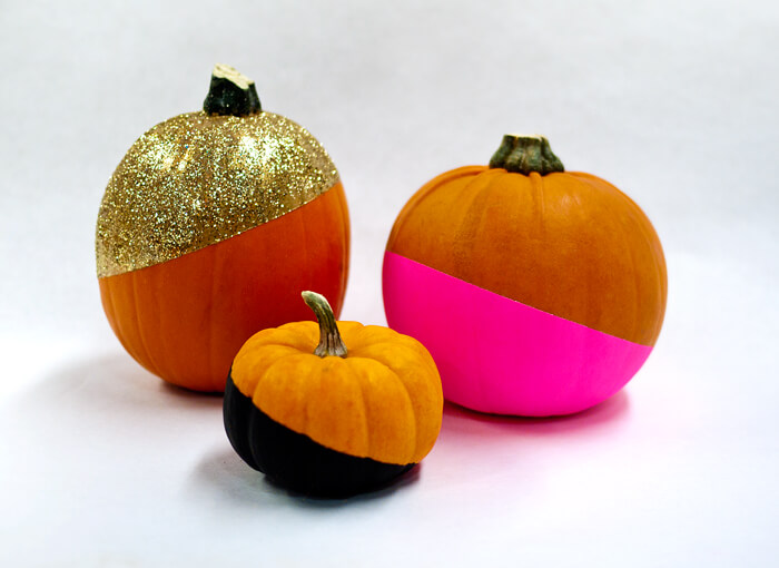 Abstract and Modern Dipped Designer Pumpkins