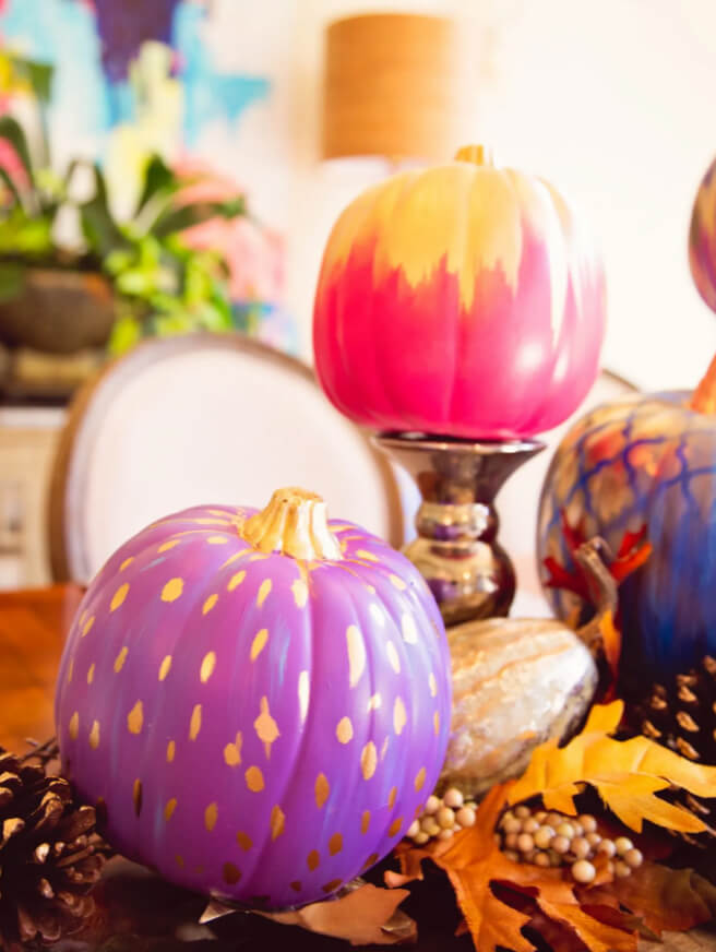 Absolutely Amazing Abstract Painted Pumpkin Decor