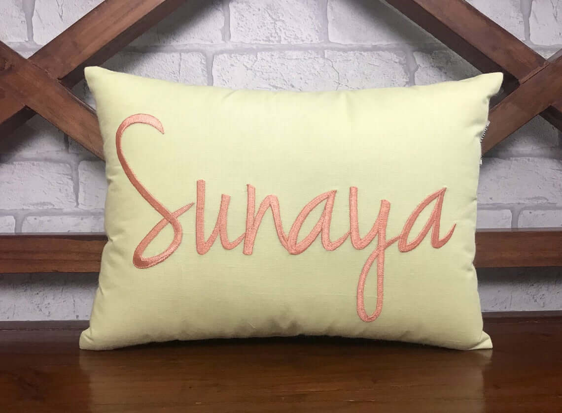 30% Off Silk Embroidered Monogrammed Pillow