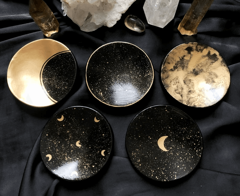 Celestial Moon Themed Clay Dishes