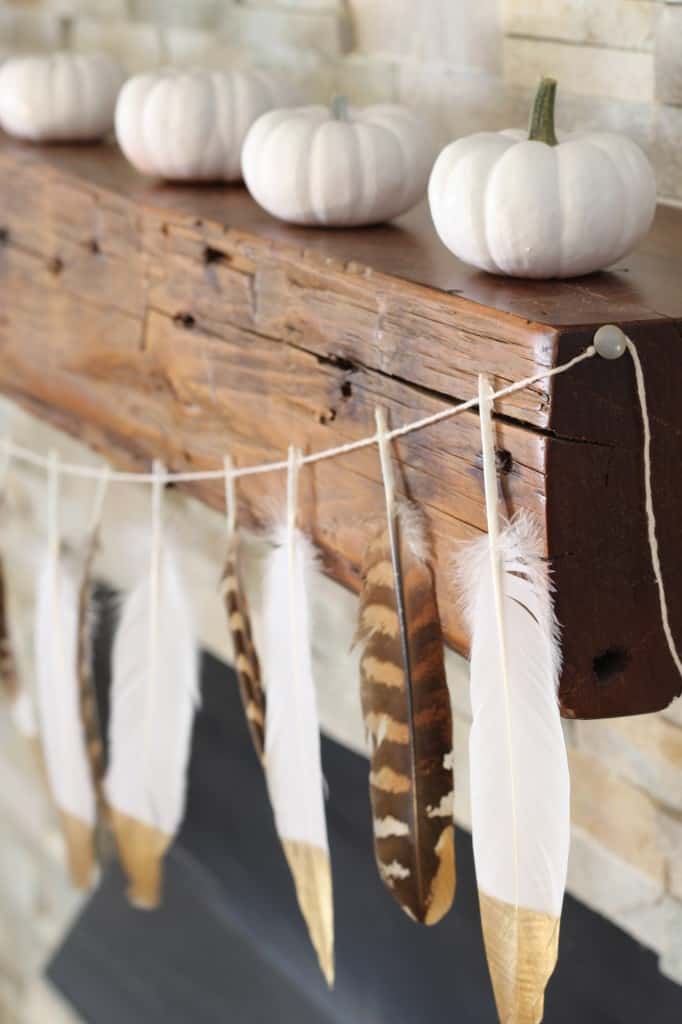 Touch of Gold Feather Garland