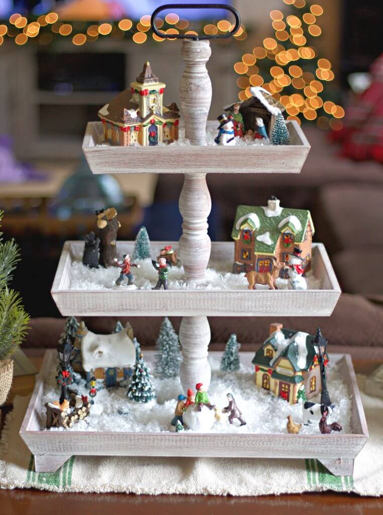 Enchanting Three-Tiered Kid-Friendly Christmas Village