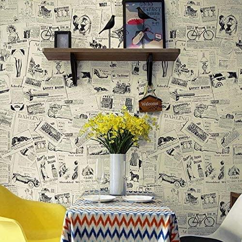 Vintage Newspaper Peel and Stick Wall Mural