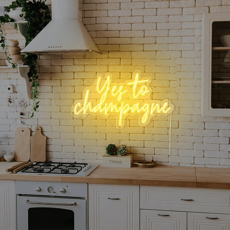 Personalized Yes to Champagne Party Sign