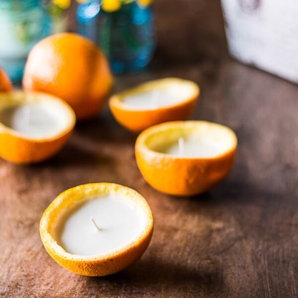 Amazing DIY Orange Peel Candles