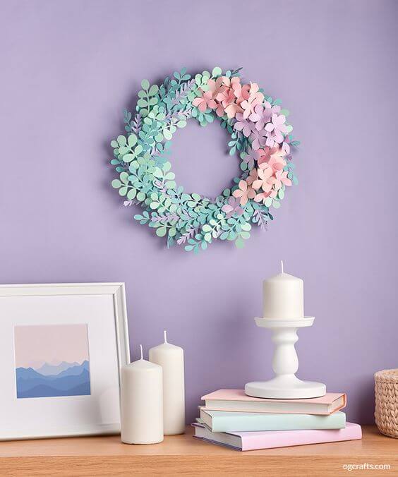 Eucalyptus and Hydrangea Paper Wreath