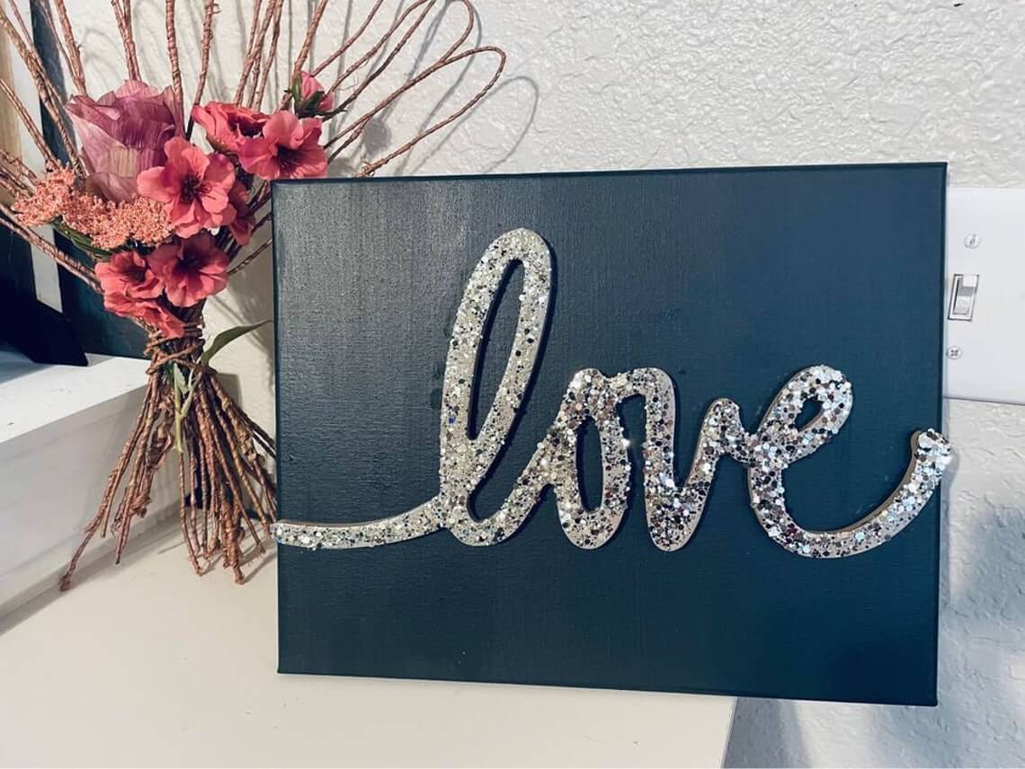 Glamorous Love Canvas Art Design