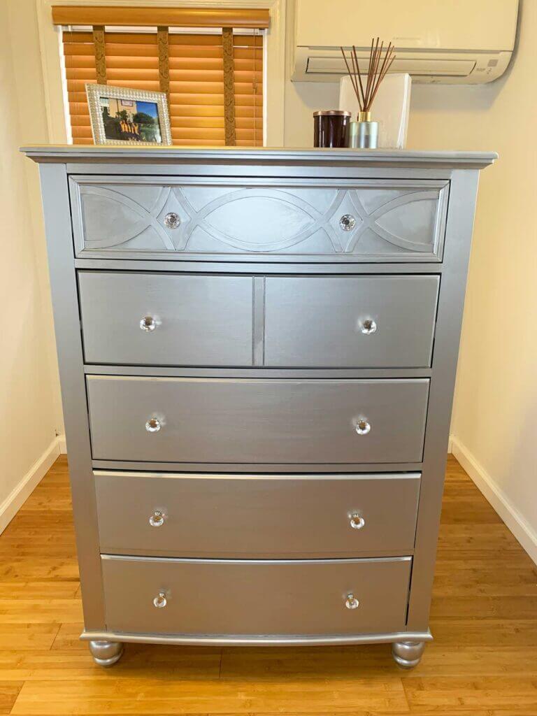 Majestic Metallic DIY Dresser Makeover