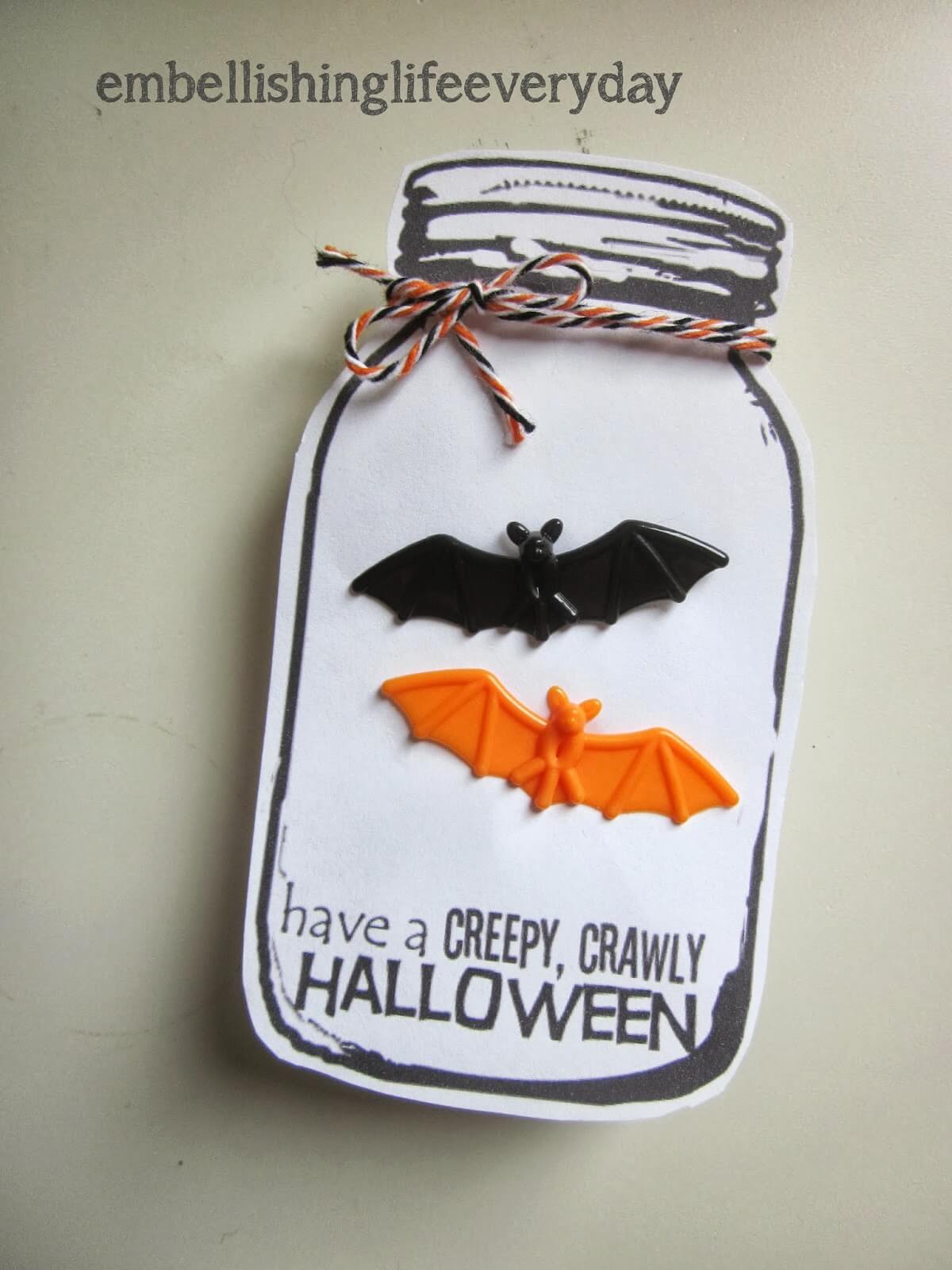 Mason Jar Halloween Card and Trinket Holder