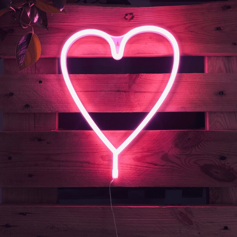 Perfect Valentine’s Day Loving Neon Pink Heart