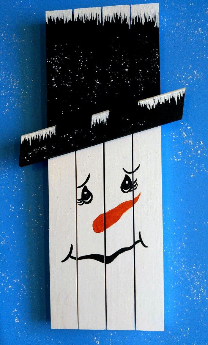 Rustic Snowman Wall Hanging Decor