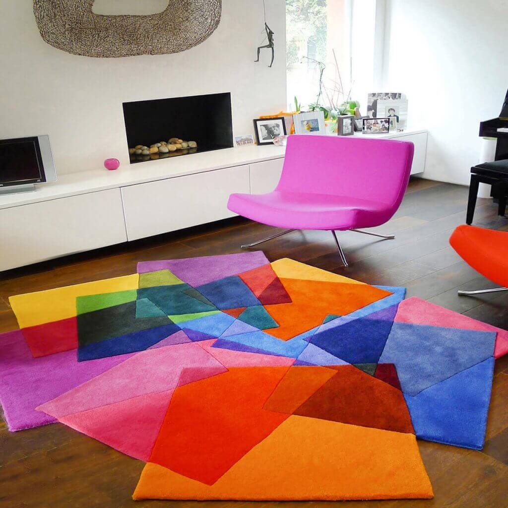 Henri Matisse Colorful Cutout Rainbow Rug