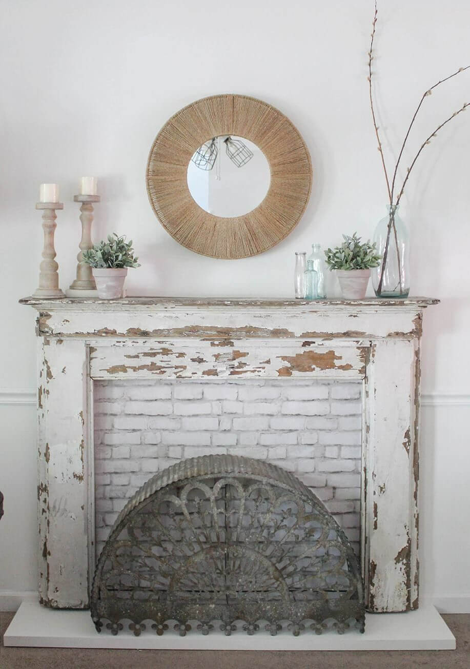 DIY Decorative Vintage Fake Fireplace