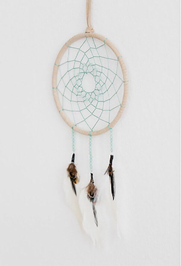 Traditional Suede, Amazonite, and Feather DIY Dreamcatcher