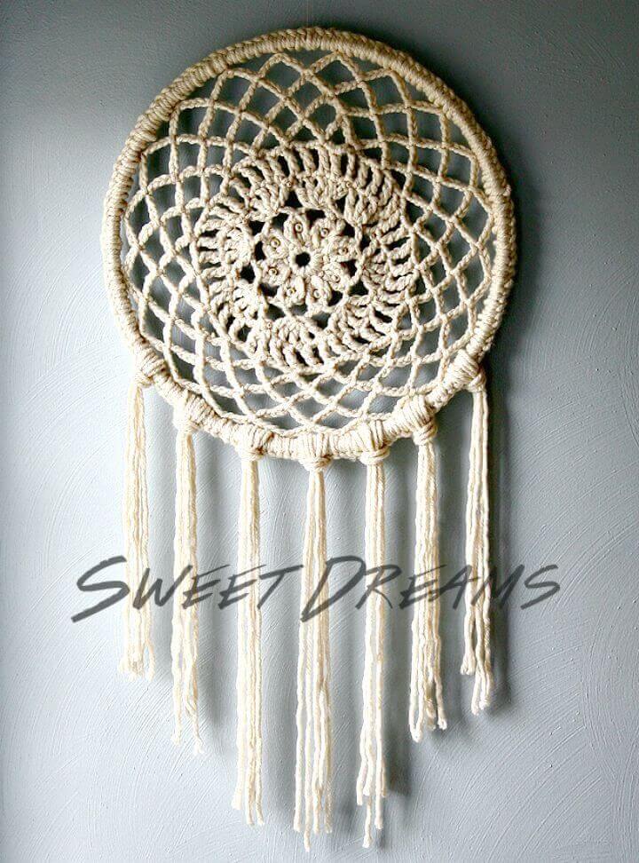 Large Macrame Doily DIY Dreamcatcher