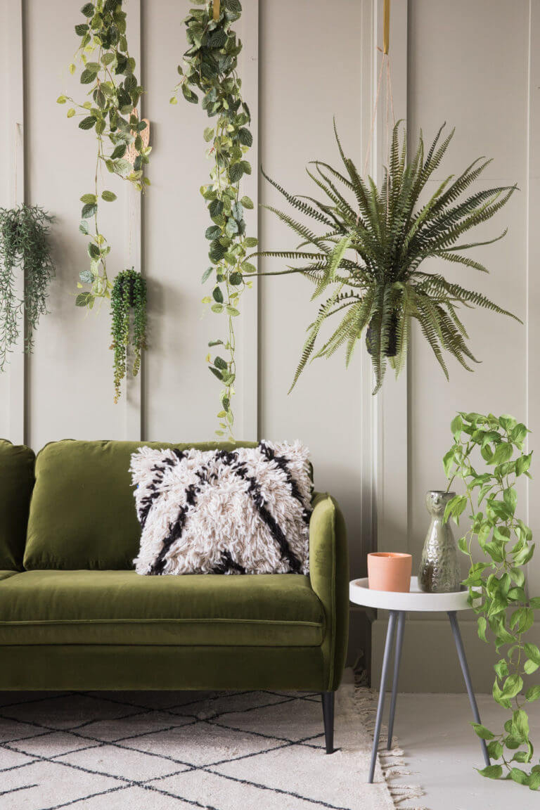 Faux Greenery for Effortless Olive Flair