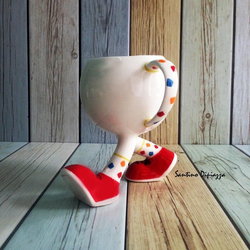 Amusing Red Shoe Walking Mug