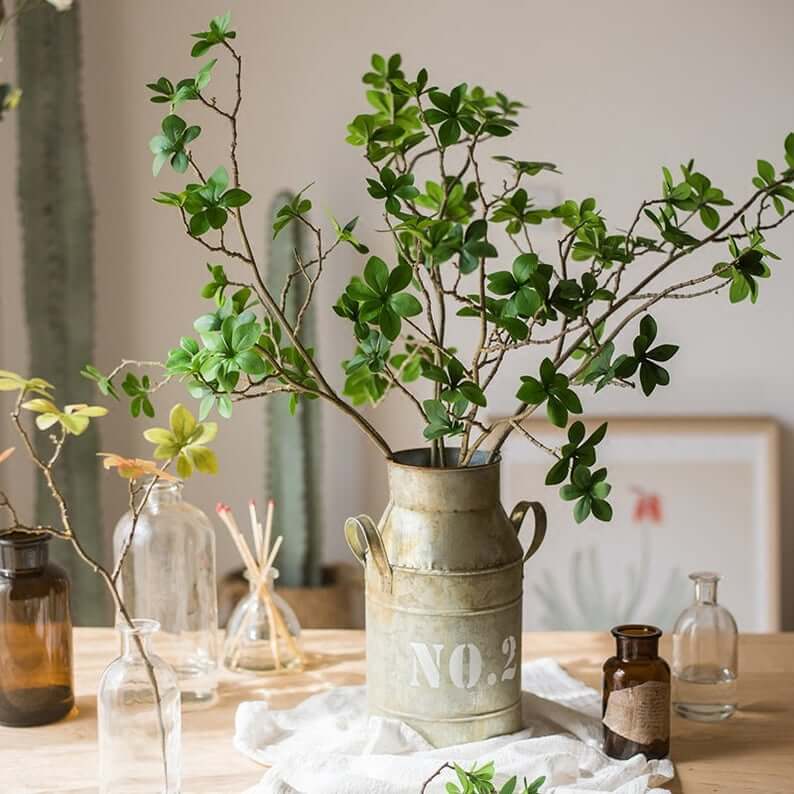 Miniature Milk Can Floral Vase Centerpiece