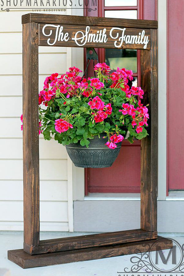 Beautiful Personalized Flower Pot Frame